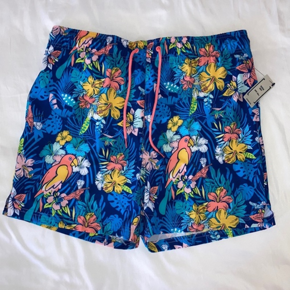 Hawaiian Board Swim Shorts Men’s 36 38 parrots